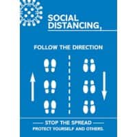 Seco Health and Safety Poster Social distancing - follow the direction Adhesive Plastic 42 x 59.5 cm CVP15-A2