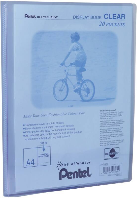 Pentel Display Book Recycology A4 Blue Polypropylene 24 x 1.5 x 31 cm