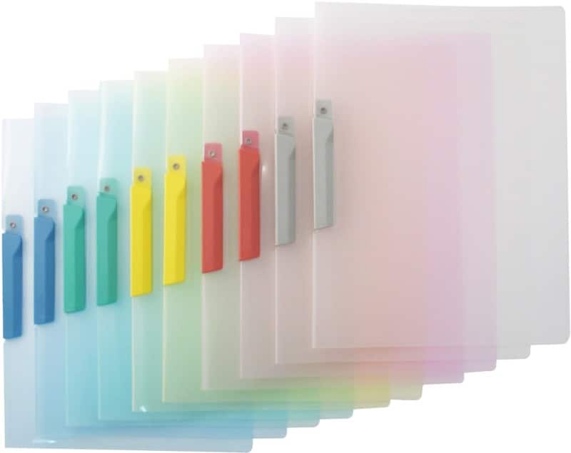 Pentel Clip File Recycology Assorted Pack of 10