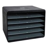 Exacompta Drawer Unit with 5 Compartments Horizon Plastic Black 35.5 x 27 x 27.1 cm