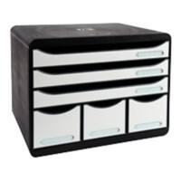 Exacompta Drawer Unit with 6 Drawers Store-Box Maxi Plastic Black, White 35.5 x 27 x 27.1 cm