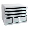 Exacompta Drawer Unit with 6 Drawers Store-Box Maxi Plastic Light Grey 35.5 x 27 x 27.1 cm