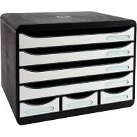 Exacompta Drawer Unit with 7 Drawers Store-Box Mini Plastic Black, White 35.5 x 27 x 27.1 cm