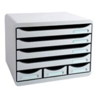 Exacompta Drawer Unit with 7 Drawers Store-Box Mini Plastic Light Grey 35.5 x 27 x 27.1 cm