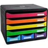 Exacompta Drawer Unit with 7 Drawers Store-Box Mini Plastic Assorted 35.5 x 27 x 27.1 cm