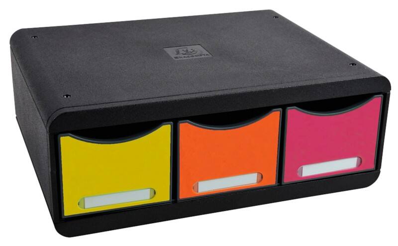Exacompta Iderama Desktop Drawers Plastic Assorted 4 Drawers 35.5 x 27 x 13.5 cm