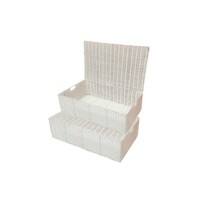 ARPAN Storage Chest Plastic White 60 x 40 x 20 cm Set of 2
