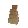 ARPAN Storage Basket Paper Rope Brown 36 x 28 x 18.5 cm Set of 4
