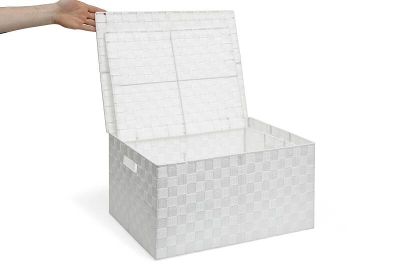 ARPAN Storage Basket Nylon White 50 x 38 x 25 cm Set of 2