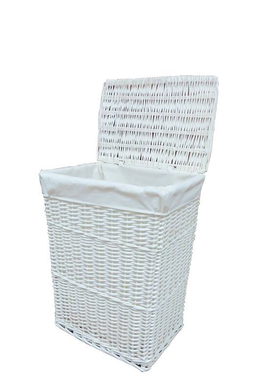 ARPAN Laundry Basket Wicker CL-11-001L White 53 x 54 cm