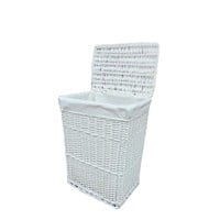 ARPAN Laundry Basket Wicker CL-11-001L White 53 x 54 cm