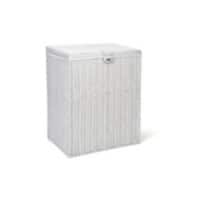 ARPAN Laundry Basket WB-9358-LWT Plastic White 58.5 cm With Removable Lid L 85
