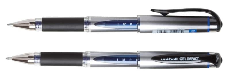 uni-ball UM-153S Non-retractable Rollerball Pen Blue 0.6 mm Broad Rollerball Refillable Pack of 12