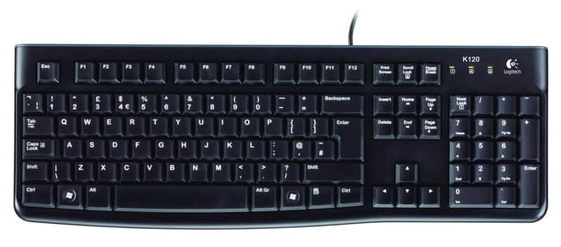 Logitech K120 Wired Keyboard QWERTY (GB)