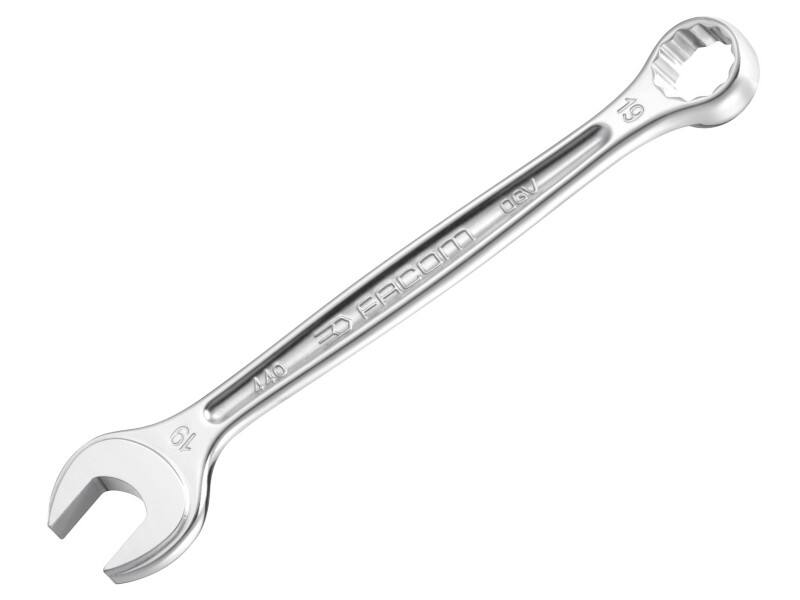 FACOM 440.17 Combination Spanner 12 Point 15° Alloy Steel Satin Chrome 17 mm