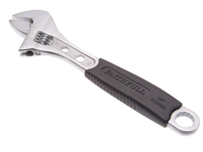 Faithfull FAIAS250C Adjustable Spanner Soft-Grip 35 mm