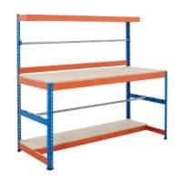 Bigdug Packing Workbench Big400 Steel Chipboard 400 kg Blue and Orange 1677 x 1525 x 610