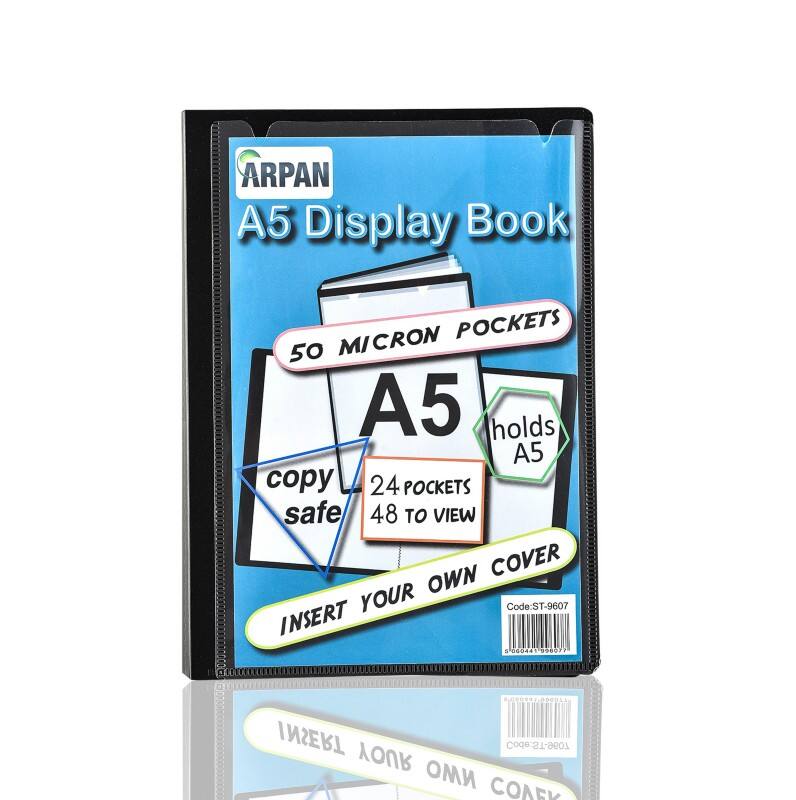 ARPAN Display Book A5 Black 24 Pockets