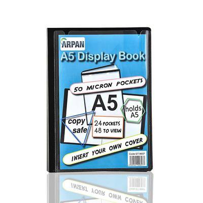 ARPAN Display Book A5 Black 24 Pockets