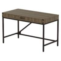 Dynamic Rectangular Chester Boutique Desk Dark Grey Oak MFC, Metal Frame Leg Black Frame 1200 x 600 x 750mm