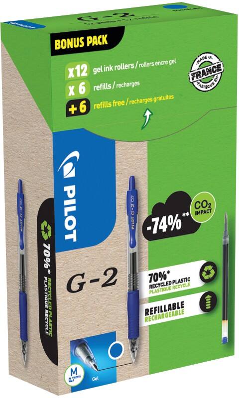 Pilot Gel Rollerball 0.32 mm 12 Pens and 12 Refills M Pack of 24