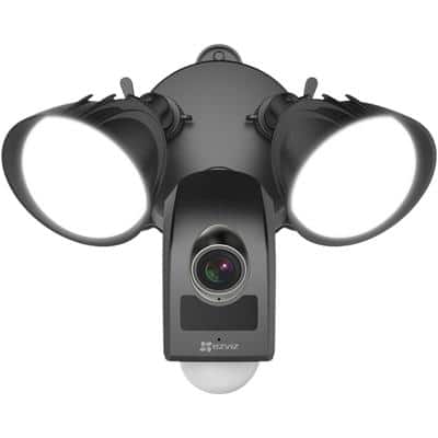 EZVIZ Smart Security Light Camera, Dual Lights, 2500-Lumen Brightness, PIR Motion Detection, Night Vision Security Camera LC1 Outdoor 1080p Black
