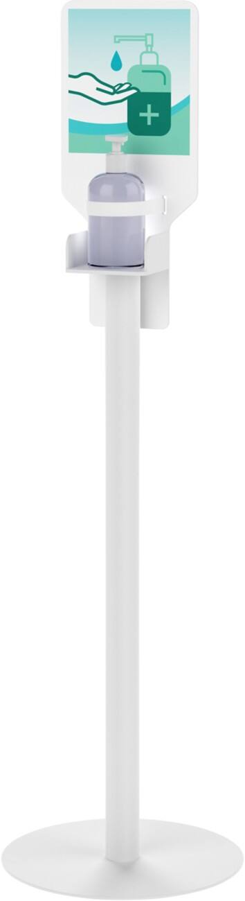 Paperflow Pump Bottle Hydro-Alcoholic Gel Display White Standing Refillable