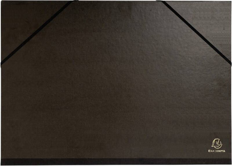 Exacompta Art Folder 548015E Cardboard 320mm x 450mm Black Pack of 4