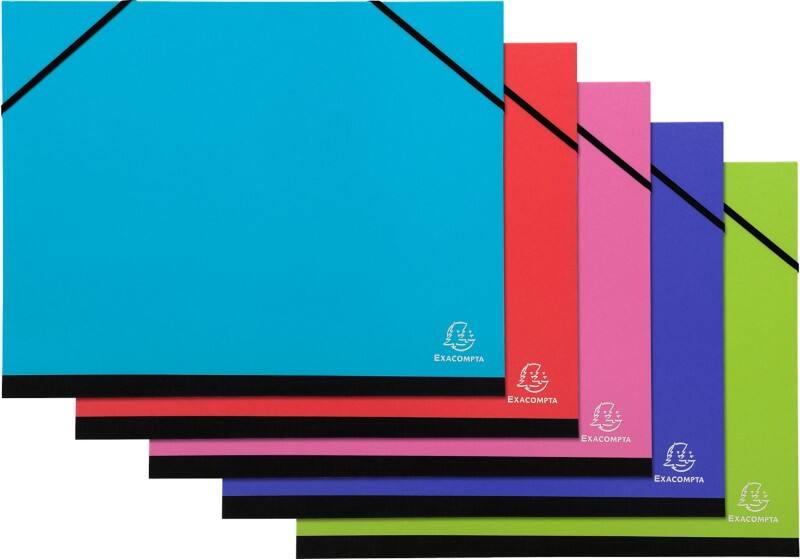Exacompta Art Folder 25529E Cardboard 280mm x 380mm Assorted Pack of 5