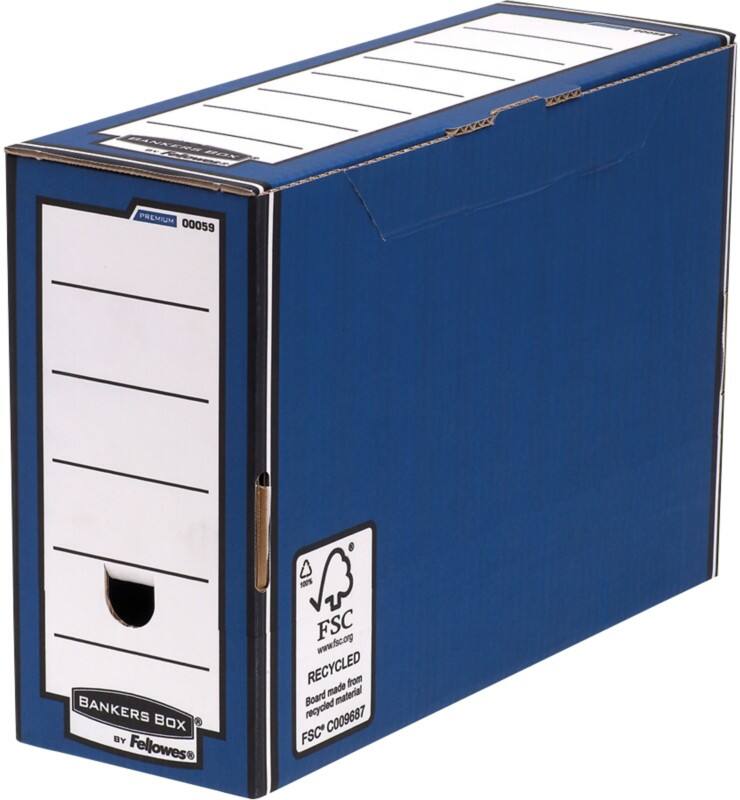 Bankers Box Premium Heavy-Duty FastFoldTransfer File Blue - Pack of 10