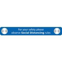 Seco Floor Sticker Observe social distancing rules Adhesive Anti-Slip Laminate 60 x 8 cm FGSD01B