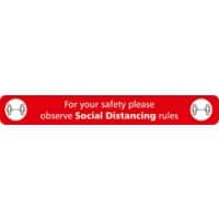Seco Floor Sticker Observe social distancing rules Adhesive Anti-Slip Laminate 60 x 8 cm FGSD01R