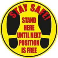 Seco Floor Sticker Stand here until next position is free Adhesive Anti-Slip Laminate 43 x 43 cm 430D