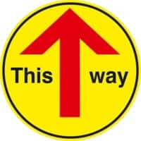 Seco Floor Sticker This way Adhesive Anti-Slip Laminate 43 x 43 cm 430D