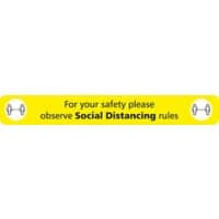 Seco Floor Sticker Observe social distancing rules Adhesive Anti-Slip Laminate 60 x 8 cm FGSD01Y