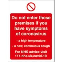 Seco Health and Safety Poster Do not enter premises Adhesive Plastic 15 x 20 cm P409SRP