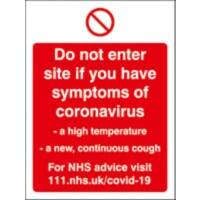 Seco Health & Safety Poster Do not enter site Self-Adhesive Vinyl Red, White 15 x 20 cm