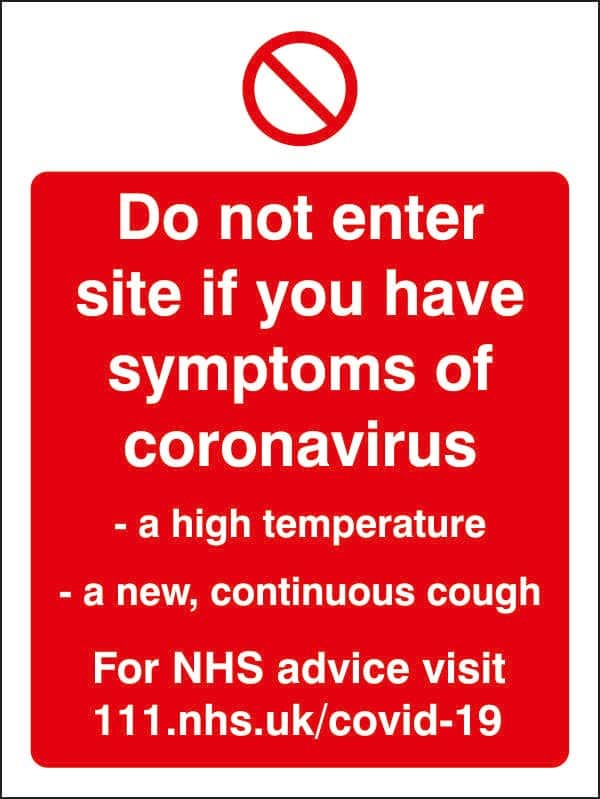 Seco Health and Safety Poster Do not enter site Adhesive Plastic 15 x 20 cm P410SRP