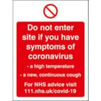 Seco Health and Safety Poster Do not enter site Adhesive Plastic 15 x 20 cm P410SRP