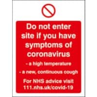 Seco Health and Safety Poster Do not enter site Adhesive Plastic 20 x 30 cm P410SRP