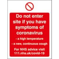 Seco Health & Safety Poster Do not enter site Window Cling Film Red, White 20 x 30 cm