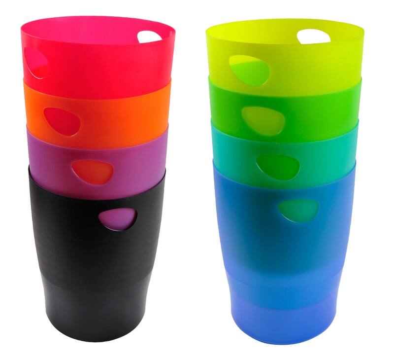 Exacompta Ecobin Waste Bin 15 L Grey Pack of 8