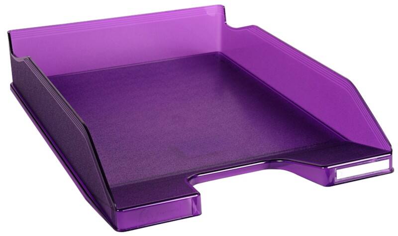 Exacompta Letter Tray Combo Midi Purple, Translucent Pack of 6