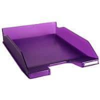 Exacompta Letter Tray Combo Midi Purple, Translucent Pack of 6