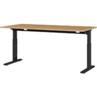 Germania Height Adjustable Desk 4252 - 582 GW - PROFI 2.0 Grandson Oak, Black Workspace 1600 x 800 x 700 - 810 mm