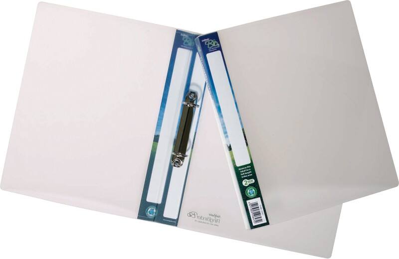 Snopake Bio2 25 mm Ring Binder PP (Polypropylene) A4 2 Rings Transparent Bio2 Pack of 10