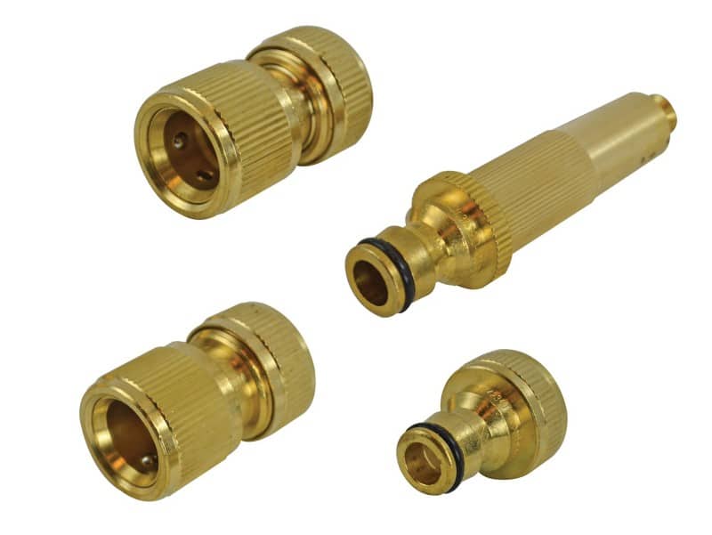 Faithfull Brass Nozzle and Fittings Kit 12.5mm (1/2in) Pack of 4