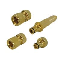 Faithfull Brass Nozzle and Fittings Kit 12.5mm (1/2in) Pack of 4