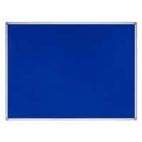 Bi-Office Earth Notice Board Non Magnetic Wall Mounted Felt 120 (W) x 90 (H) cm MDF (Medium-Density Fibreboard) Blue