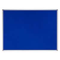 Bi-Office Earth Notice Board Non Magnetic Wall Mounted Felt 120 (W) x 90 (H) cm MDF (Medium-Density Fibreboard) Blue